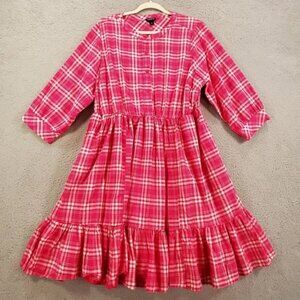 NWT Torrid Pink White Plaid Ruffle Mandarin 14 16 Lined Tank Dress